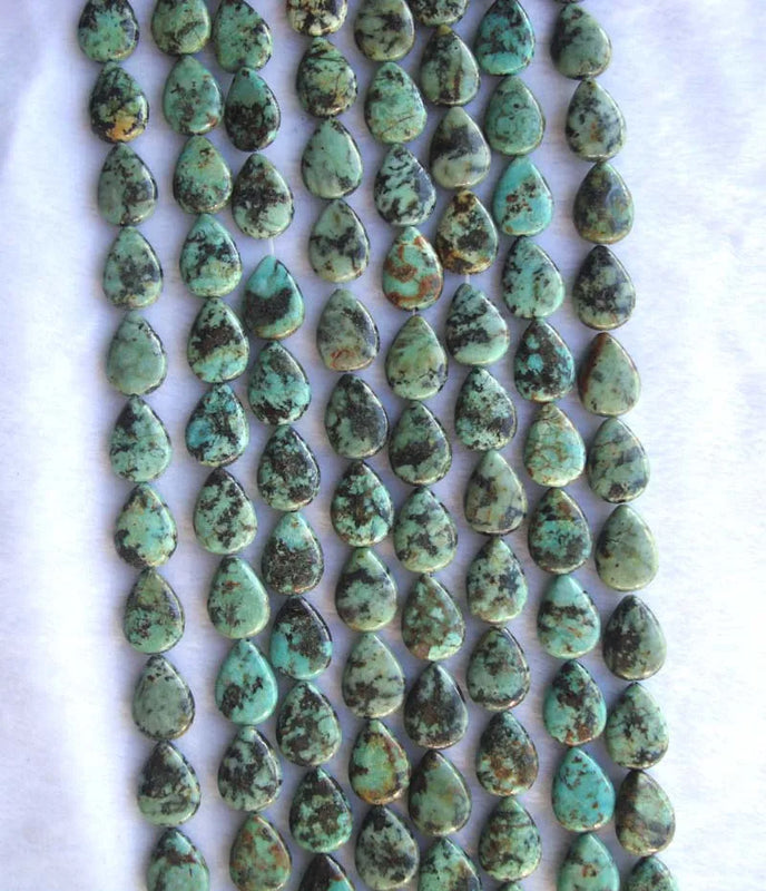 Turquoise Flat Pear Shape 13*18mm Loose Beads Jewelry Making