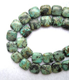 Africa Turquoise Flat Square Beads 12mm for DIY Jewelry Making