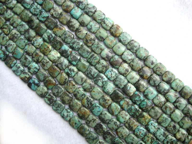 Africa Turquoise Flat Square Beads 12mm for DIY Jewelry Making