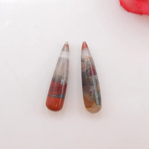 African Blood Stone Women Earrings Beads 22x5mm