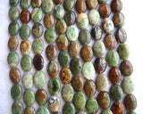 African Green Opal Flat Oval Beads 13*18mm for Jewelry Making