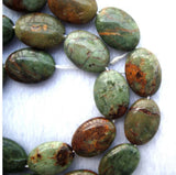 African Green Opal Flat Oval Beads 13*18mm for Jewelry Making