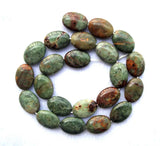 African Green Opal Flat Oval Beads 13*18mm for Jewelry Making