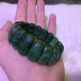 African Jade Stone Beads Bracelet Natural Stone Bangle Charming Jewelry