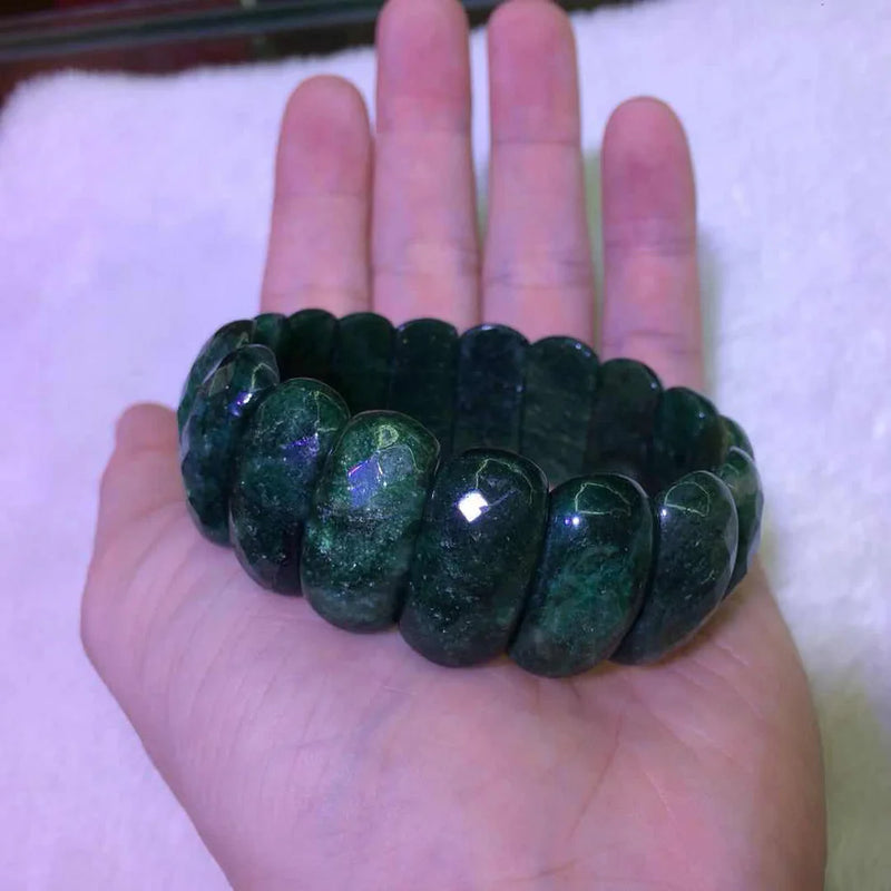 African Jade Stone Beads Bracelet Natural Stone Bangle Charming Jewelry