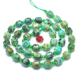 African Turquoise Faceted Double Terminated Point Loose Beads