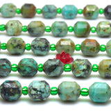 African Turquoise Faceted Double Terminated Point Loose Beads