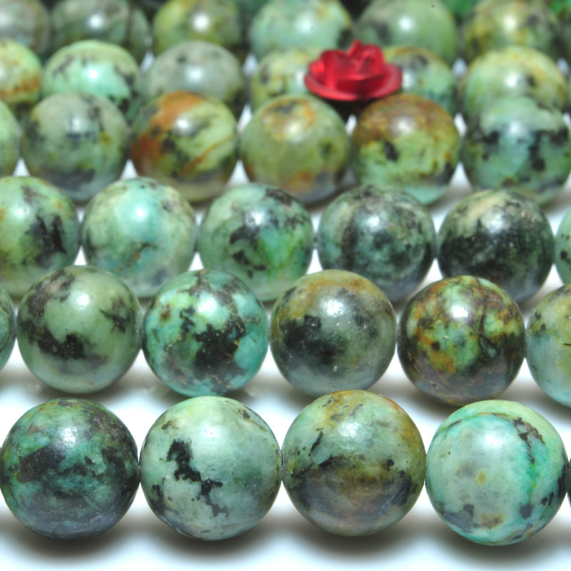 African Turquoise Round Beads for Jewelry Making