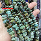 African Turquoise Beads Irregular Cut Loose Spacer Beads for Jewelry Making