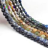 African Turquoise Sandstone 4mm Faceted Round Coin Stone Beads