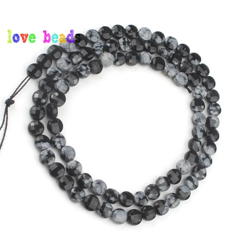African Turquoise Sandstone 4mm Faceted Round Coin Stone Beads