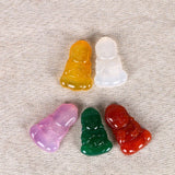 Natural Agate Baby Buddha Pendant Chinese Carved Charm Amulet
