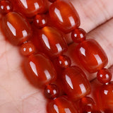 Agate Barrel Bead Bracelet for Men and Women