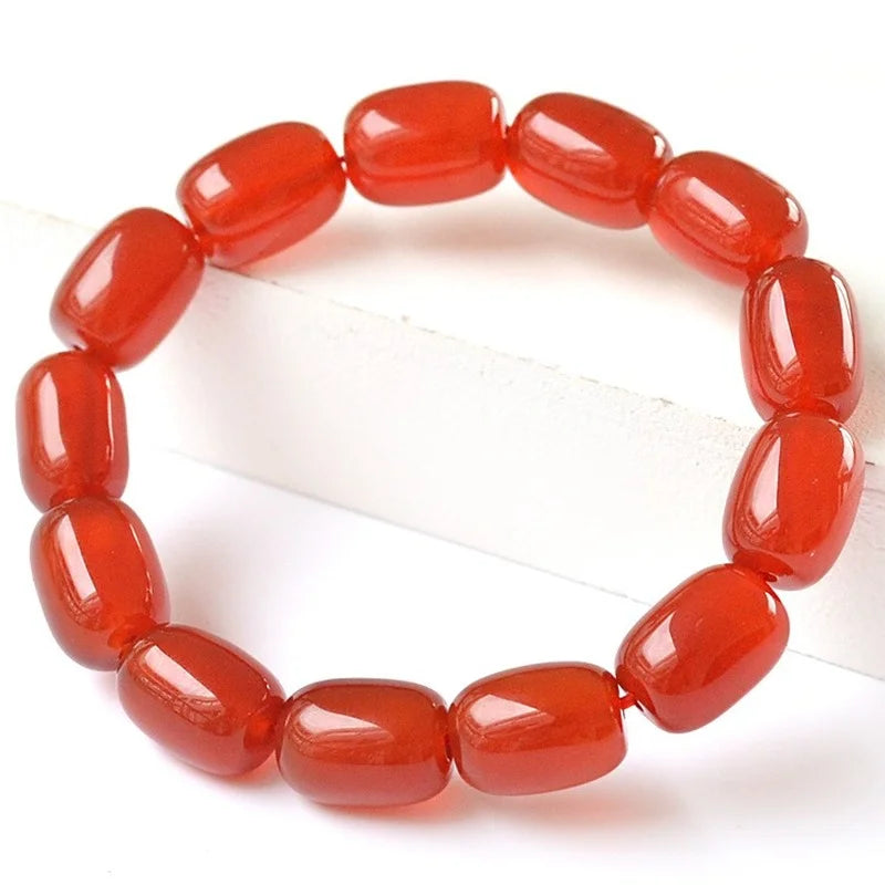 Agate Barrel Beads Bracelet Men's Animal Year Joker