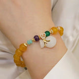 Natural Agate Bead Bracelet High Jewelry Gift Bracelet for Women