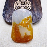 Natural Agate Jade Chalcedony Landscape Pendant, Fashionable Jade Pendant