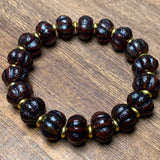 Weathered Old Agate Pumpkin Beads Bracelet - Healing Gemstone Fine Jewelry