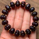 Weathered Old Agate Pumpkin Beads Bracelet - Healing Gemstone Fine Jewelry