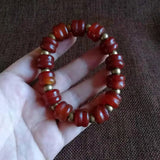 Natural Agate Bracelet Men Women Healing Gemstone Fine Jewelry Tibetan Buddhism