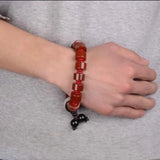 Natural Agate Bracelet Joker Beads Bracelet for Men and Women