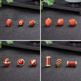 Agate Carved Beads S925 Plating DIY Bracelet Necklace Jewelry