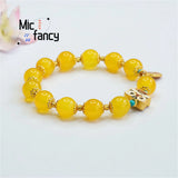 Natural Agate Chalcedony Lion Bracelet Men Women Jewelry Gift