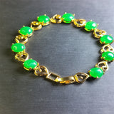Natural Agate Chalcedony Charm Bracelet for Women