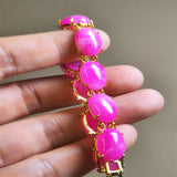 Natural Agate Chalcedony Charm Bracelet for Women