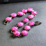 Agate Chalcedony Charm Bracelet
