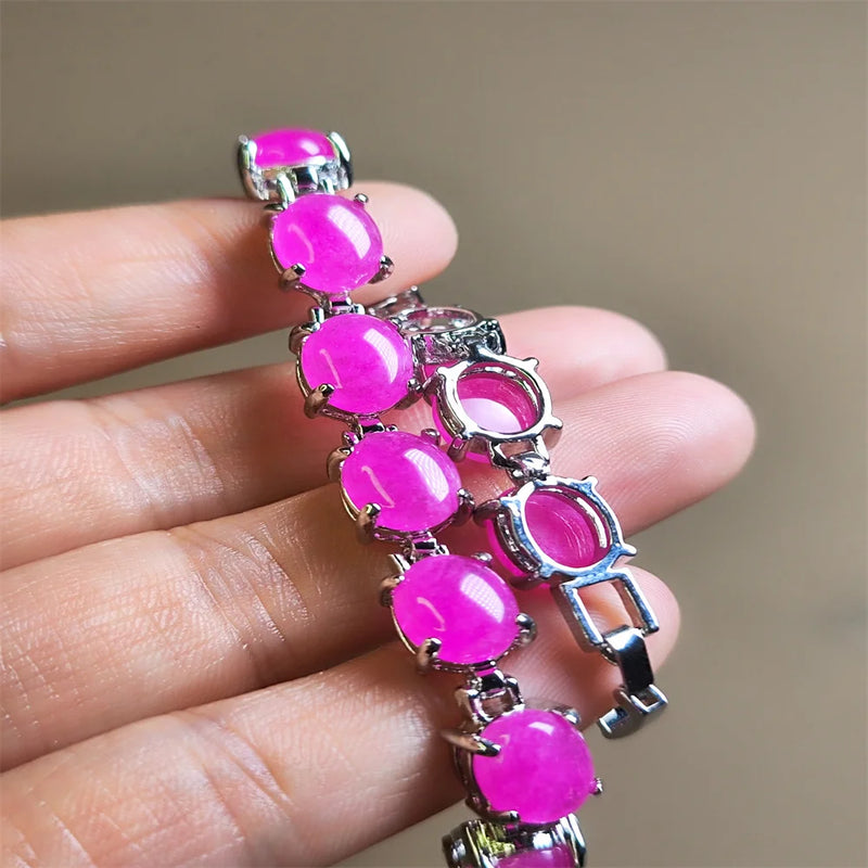 Chalcedony Charm Bracelet for Women