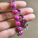 Agate Chalcedony Charm Bracelet