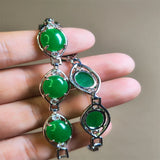 Natural Agate Chalcedony Charm Bracelet for Women