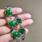 Natural Agate Chalcedony Charm Bracelet for Women
