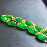 Natural Agate Chalcedony Charm Bracelet for Women