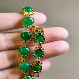 Natural Agate Chalcedony Charm Bracelet for Women