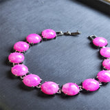 Agate Chalcedony Charm Bracelet Women