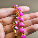 Women's Chalcedony Bracelet with Agate Charm