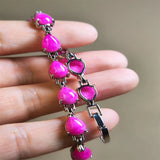 Agate Chalcedony Charm Bracelet for Women