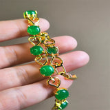 Natural Agate Chalcedony Charm Bracelet for Women