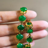 Natural Agate Chalcedony Charm Bracelet for Women