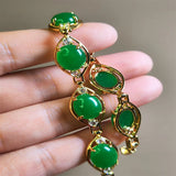 Agate Chalcedony Charm Bracelet for Women