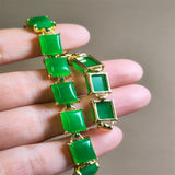 Agate Chalcedony Charm Bracelet for Women