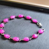 Agate Chalcedony Charm Bracelet for Women
