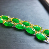 Natural Agate Chalcedony Charm Bracelet for Women