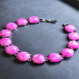 Agate Chalcedony Charm Bracelet Women