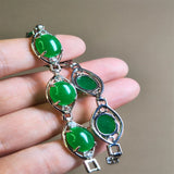 Natural Agate Chalcedony Charm Bracelet for Women