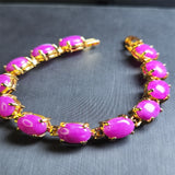 Agate Chalcedony Charm Bracelet for Women