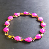 Natural Agate Chalcedony Charm Bracelet for Women