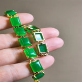 Agate Chalcedony Charm Bracelet for Women