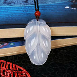 Natural Agate Chalcedony Pendant Necklace Sweater Chain Jewelry